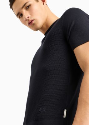 Men's Short Sleeve Textured Combed Cotton T-Shirt