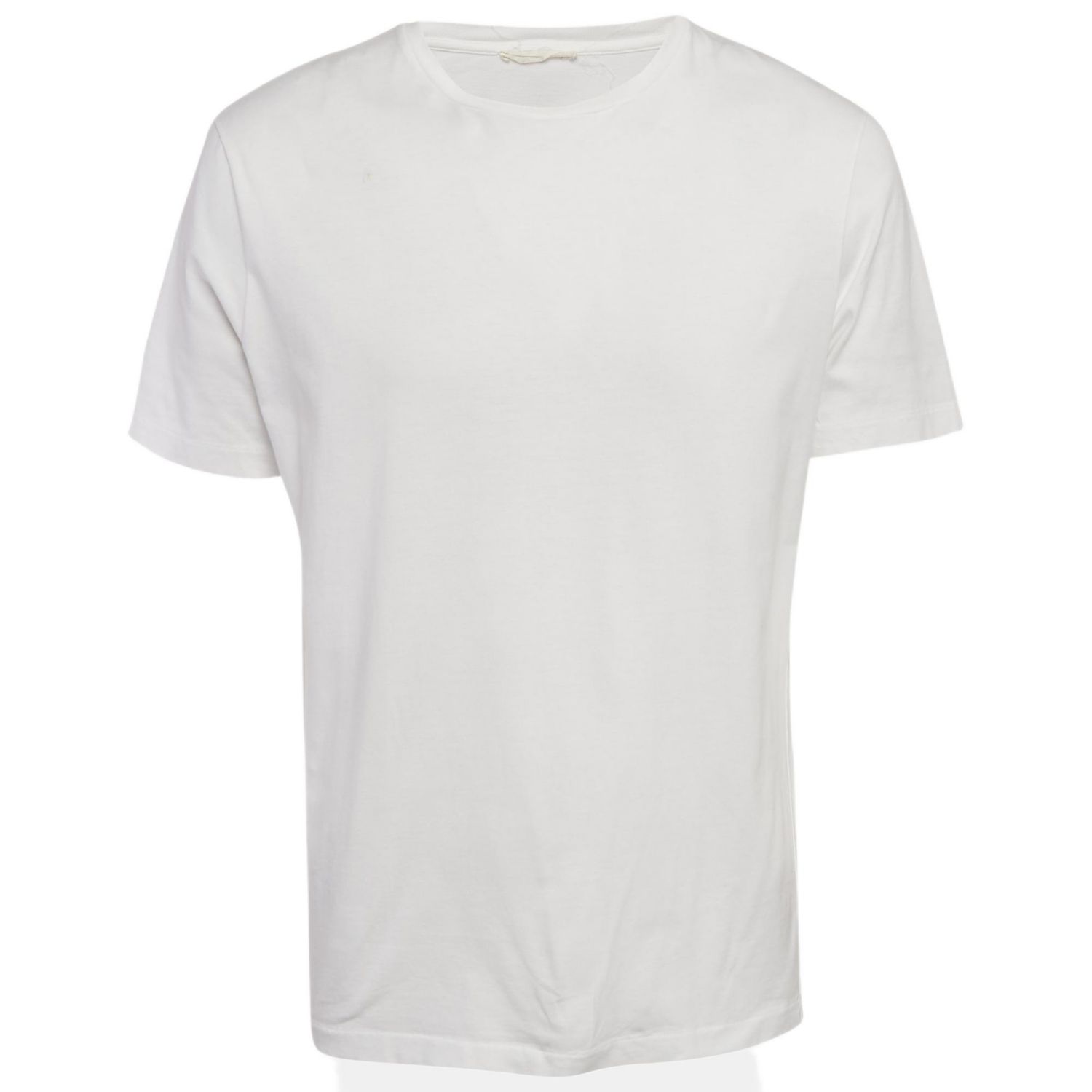 Men's White Jersey Crewneck T-Shirt