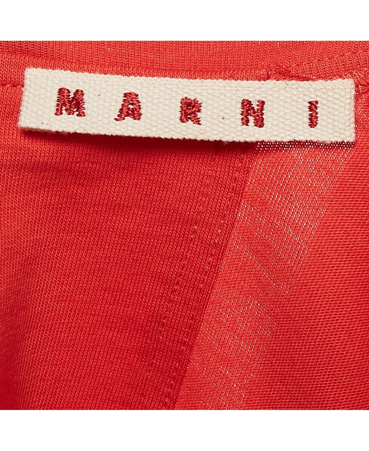 Pre-Owned Marni Women's Orange Jersey Back Tie-Up Detail Top