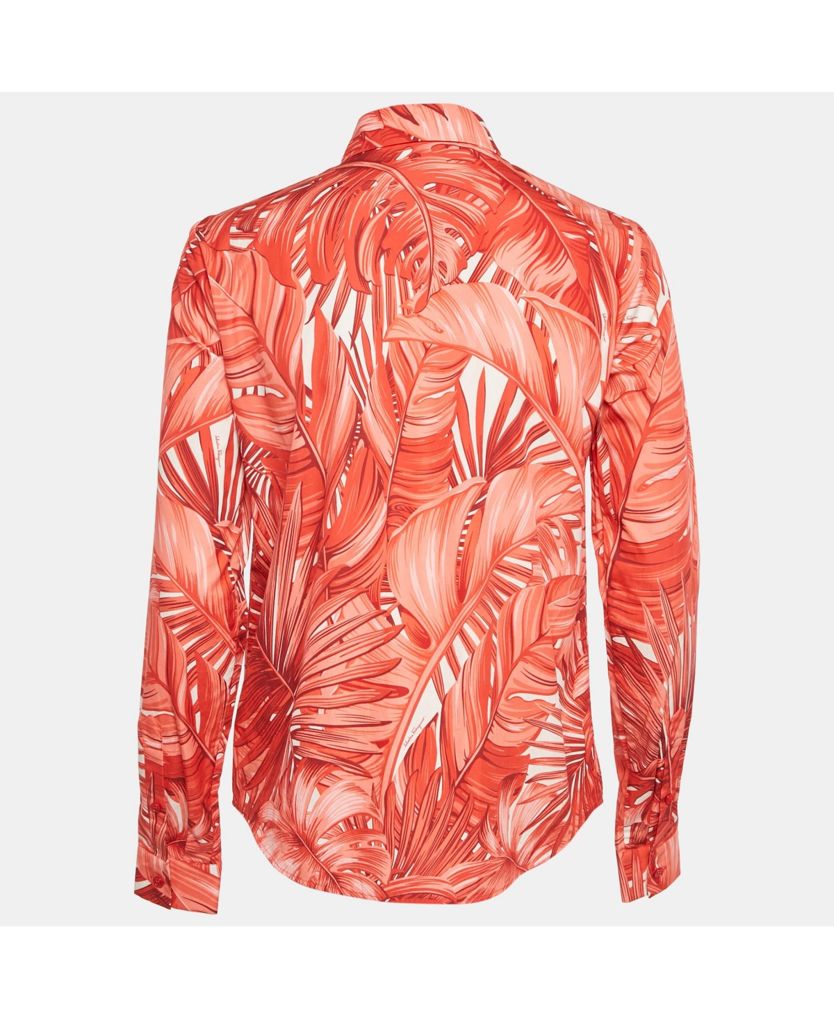 Pre-Owned Salvatore Ferragamo Women's Tropical Print Cotton Shirt