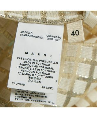 Women's Cream Lurex And Cotton Tunic