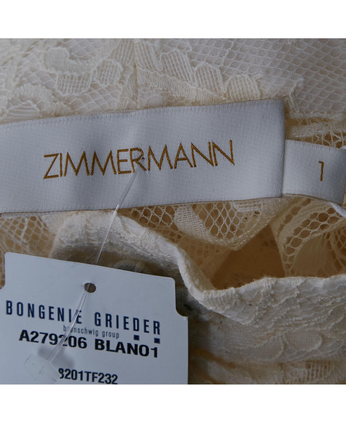 Pre-Owned Zimmermann Women's Lace Ruffled Sheer Blouse