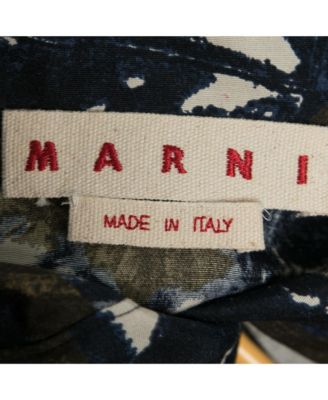 Women's Navy Blue & Green Printed Silk Tunic