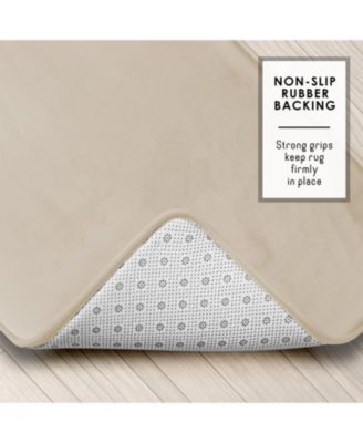 Ultra-Soft Plush Memory Foam Non-Slip Bath Rug, 17" x 24"