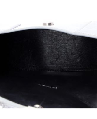 XS Hourglass Top Handle Bag Embossed Leather