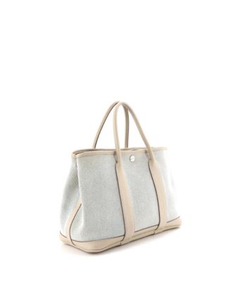 Pre-Owned HERMES 30 Garden Party Tote Toile and Leather
