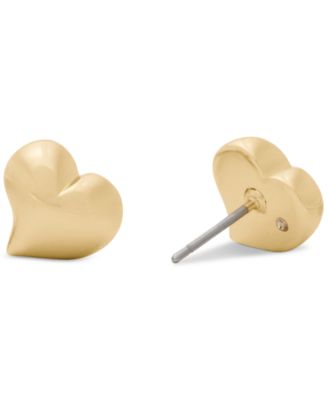 Amour Gold-Tone Heart Stud Earrings (also in Silver-Tone)