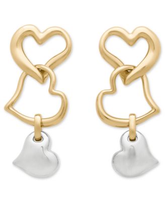 Amour Two-Tone Linear Earrings