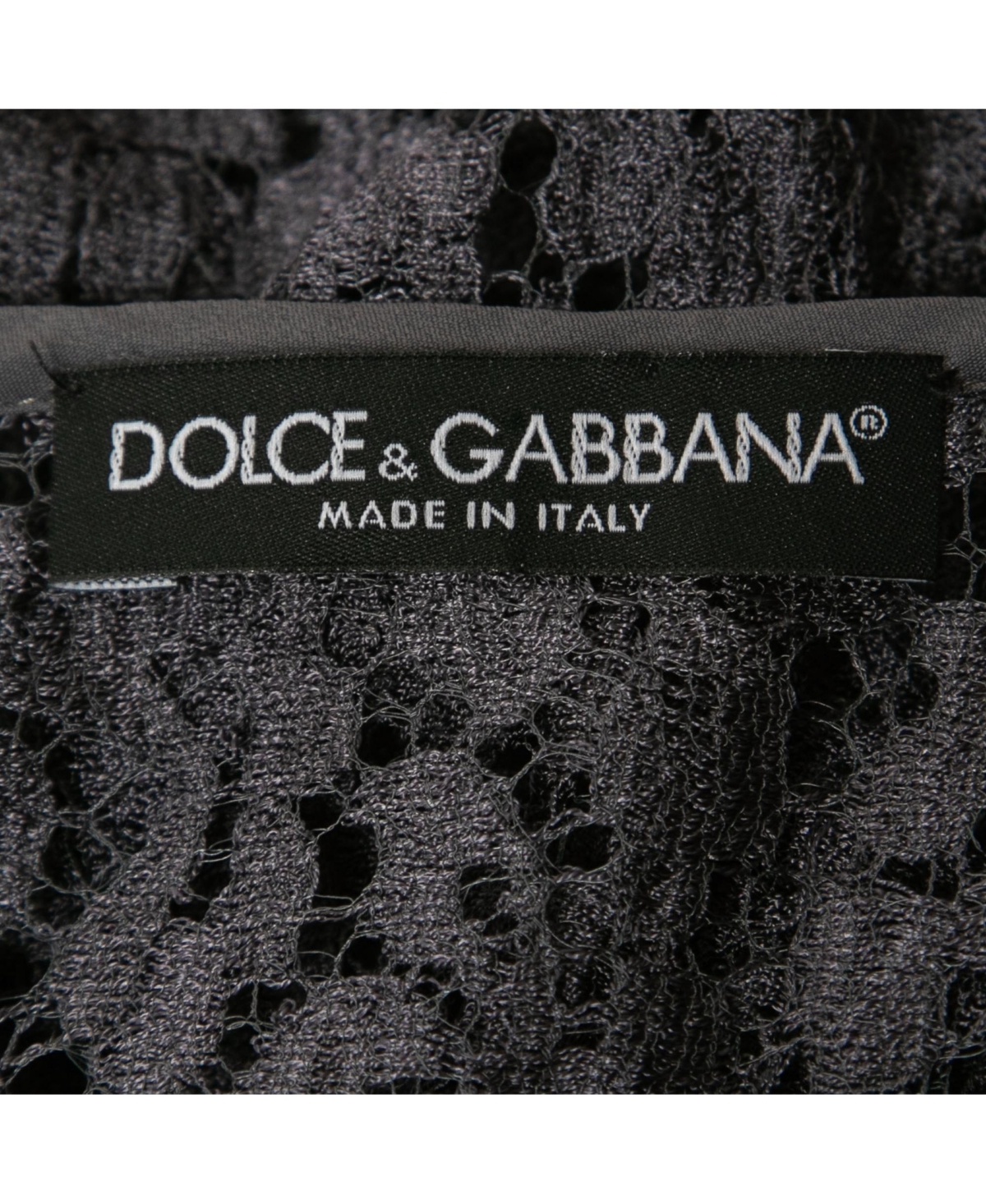 Pre-Owned Dolce & Gabbana Women's Grey Lace V-Neck Top