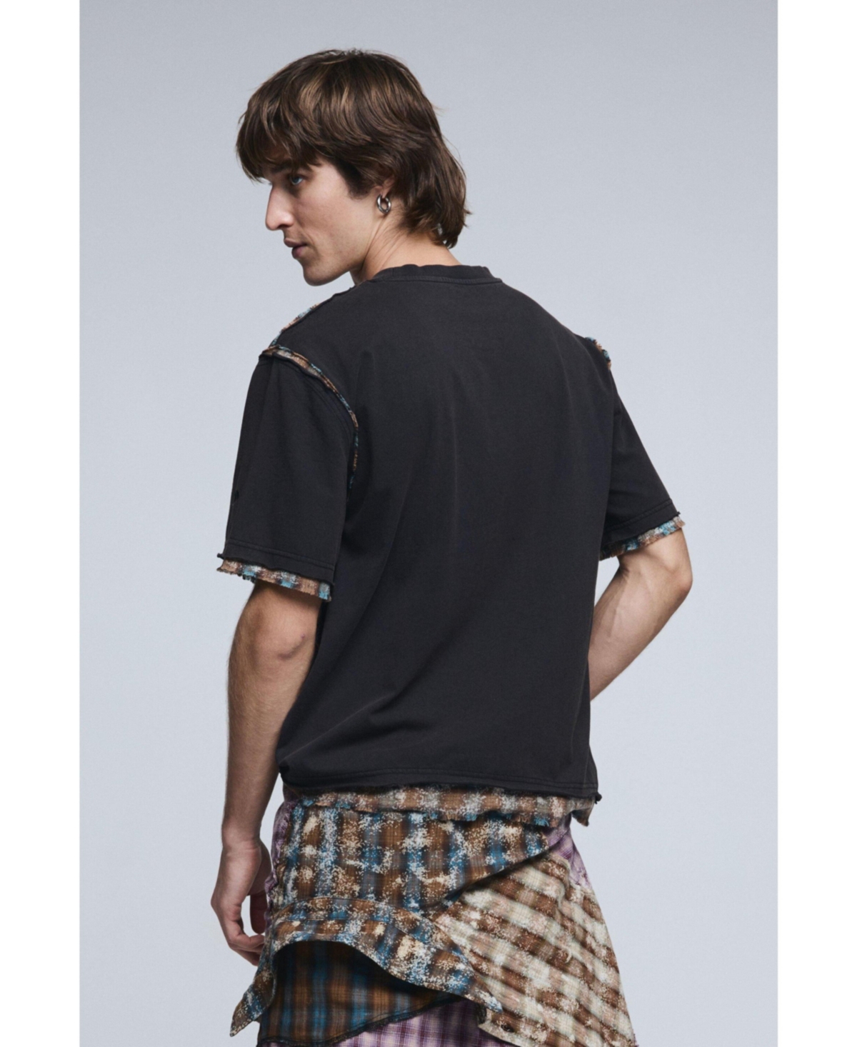 Desigual Men's Men s Short-Sleeve Seam Detail T-Shirt