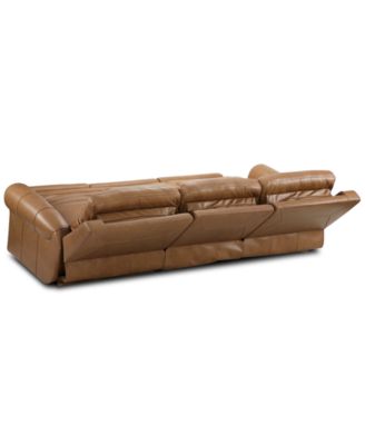 Alexandre Leather 3-Pc. Sofa with 3 Power Motion Recliners, Exclusively at Macy's