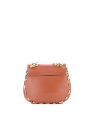 Small Drew Crossbody Bag Chain Embellished Leather