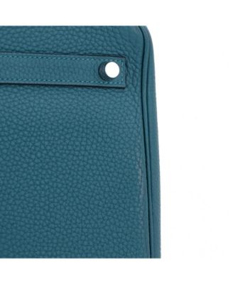 Pre-Owned HERMES Birkin 25 Handbag Green Togo with Palladium Hardware