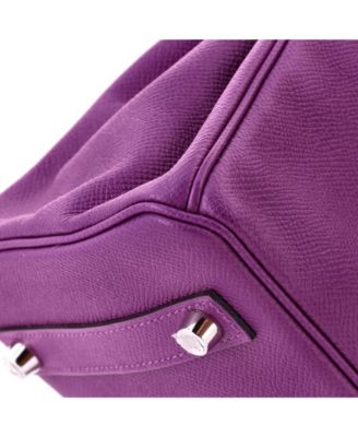 Birkin 30 Handbag Purple Epsom with Palladium Hardware
