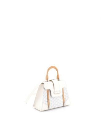 PM Saigon Top Handle Bag Coated Canvas with Leather