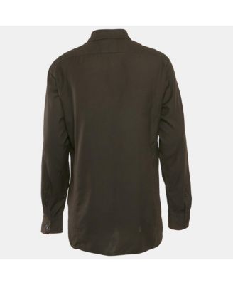 Men's Black Cotton Long Sleeve Shirt
