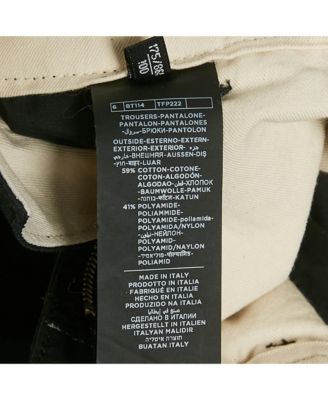 Men's Black Cotton Blend Cargo Pants