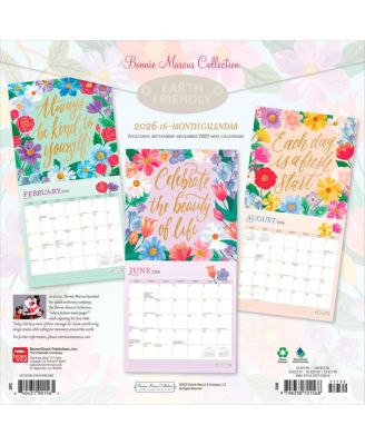 Bonnie Marcus OFFICIAL | 2026 12 x 24 Inch (Hanging) Monthly Square Wall Calendar | Foil Stamped Cover | Plastic-Free