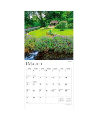 Country Gardens | 2026 12 x 24 Inch (Hanging) Monthly Square Wall Calendar | Plastic-Free