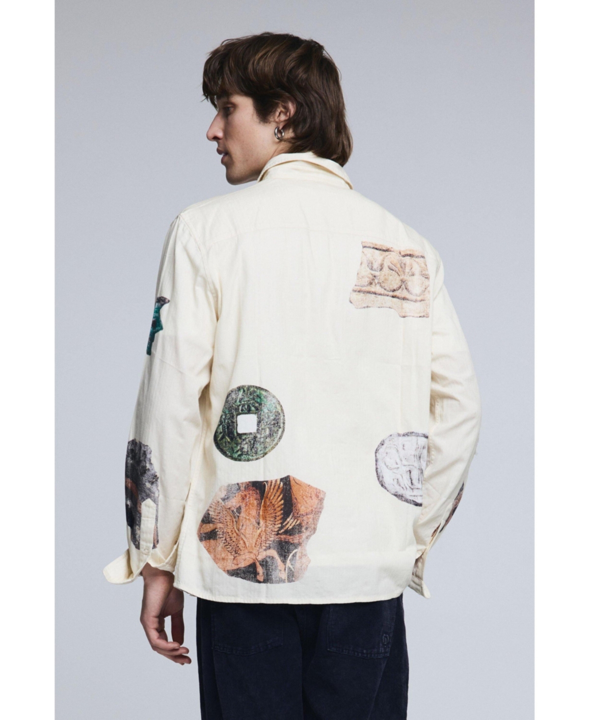 Desigual Men's Patch mosaic shirt