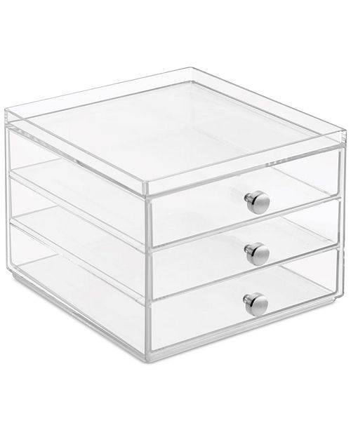 Interdesign Slim 3 Drawer Makeup Organizer Clear Reviews