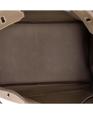 Birkin 40 Handbag Grey Togo with Palladium Hardware