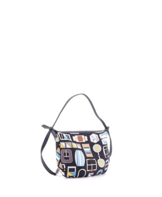 Pre-Owned HERMES Sursoie To Go Pouch Printed Silk and Leather