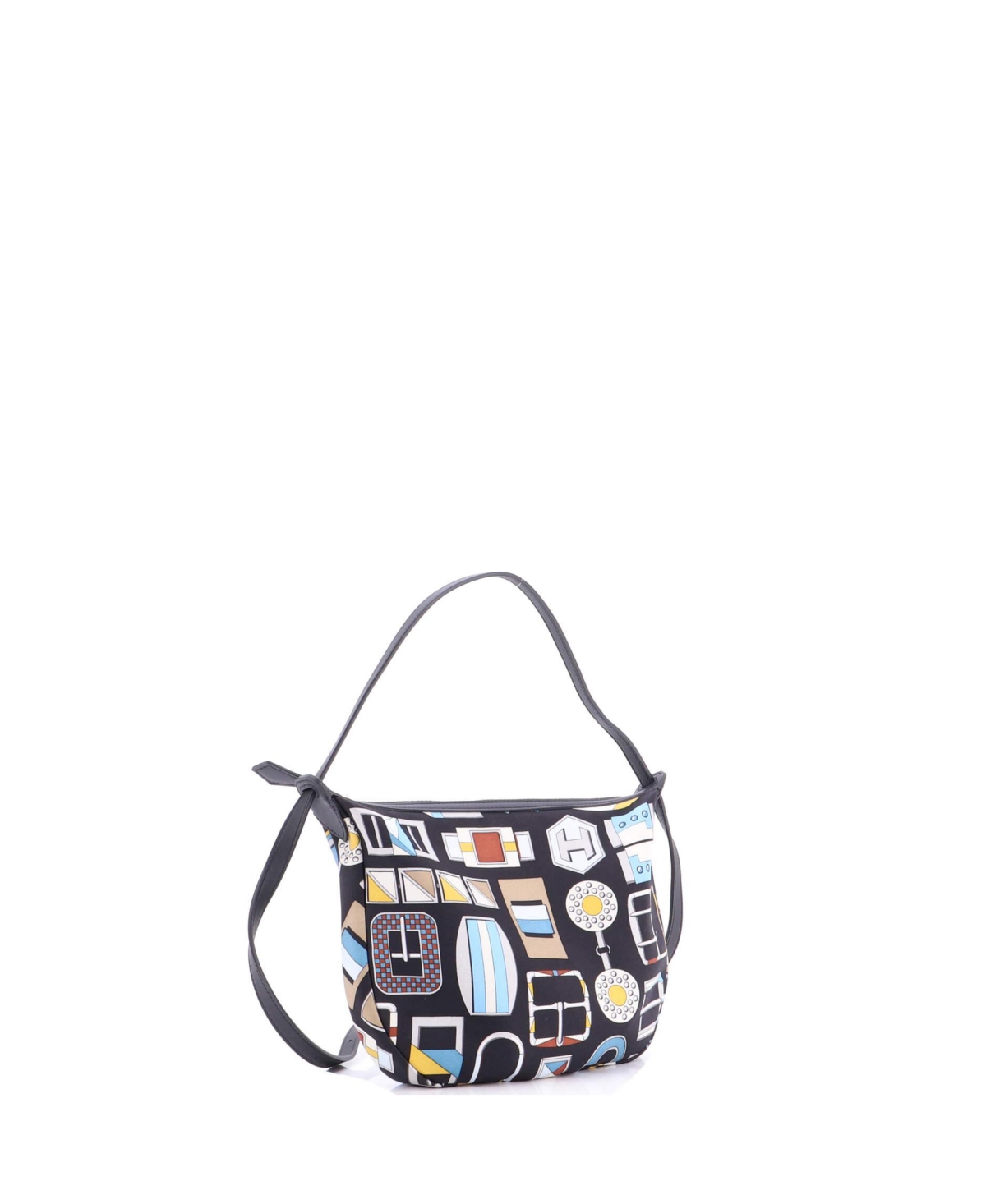 Pre-Owned Hermes Sursoie To Go Pouch Printed Silk and Leather