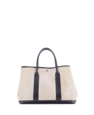 Pre-Owned HERMES 36 Garden Party Tote Toile and Leather