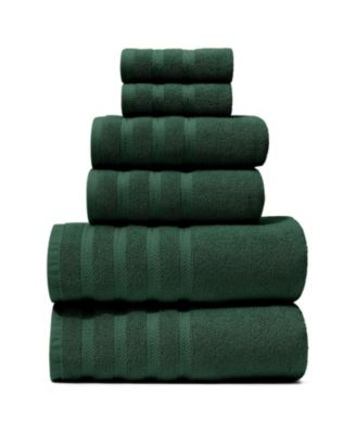 Luxury Soft & Absorbent 100% Ring Spun Cotton Towel Set for Bathroom, Shower, Spa - 6 Piece Set