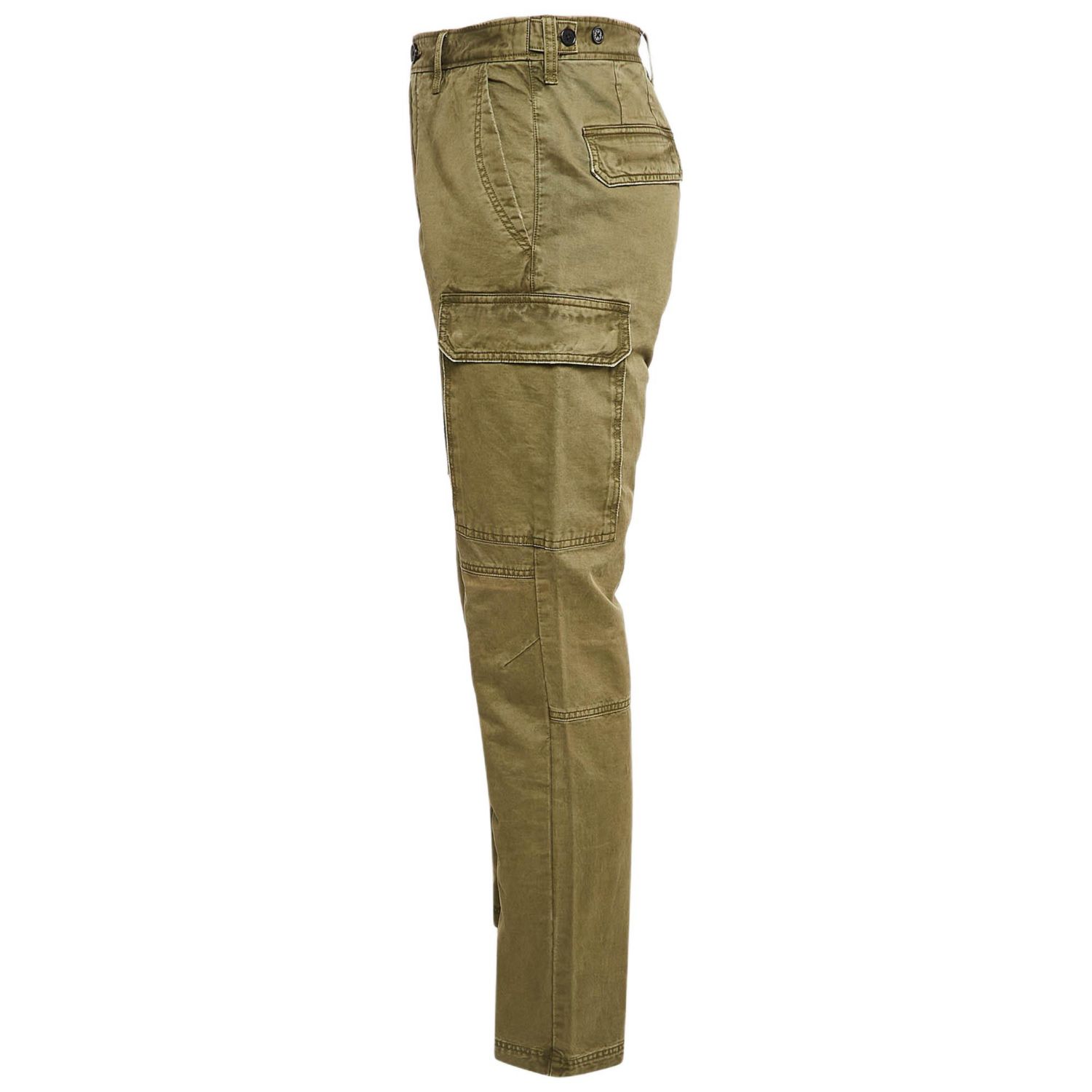 Men's Green Cotton Pargo Cargo Pants