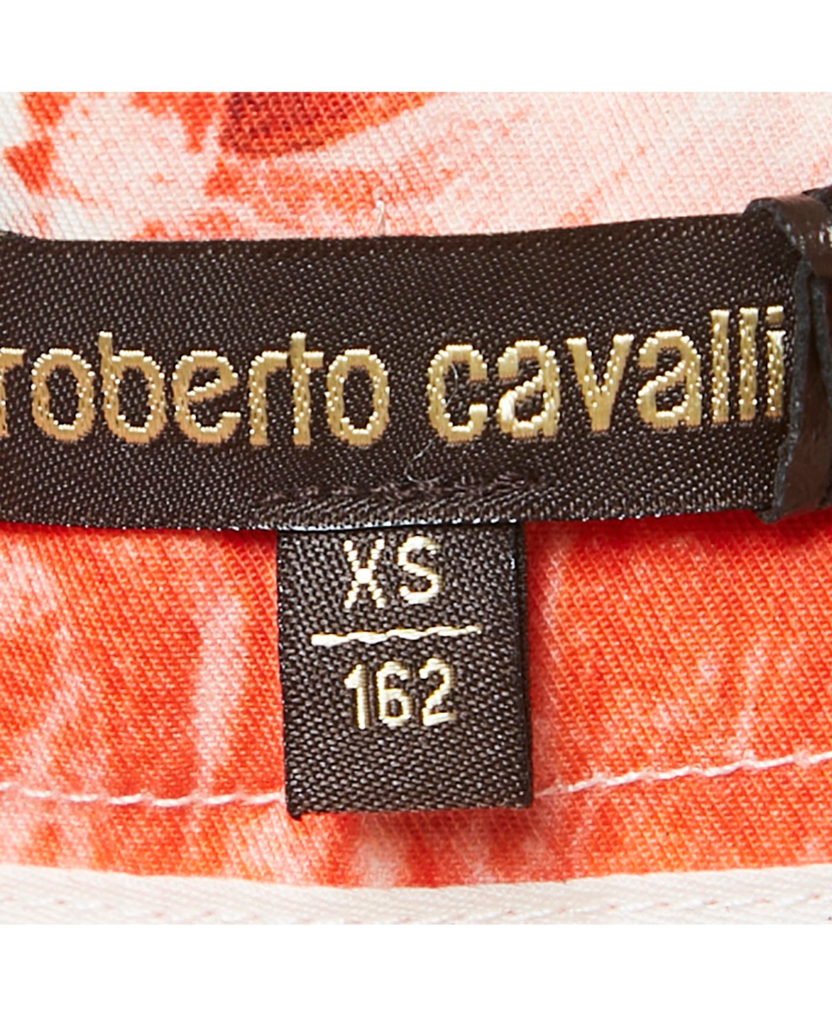 Pre-Owned Roberto Cavalli Women's White Floral Print Cotton Tie-Up Detail Shorts