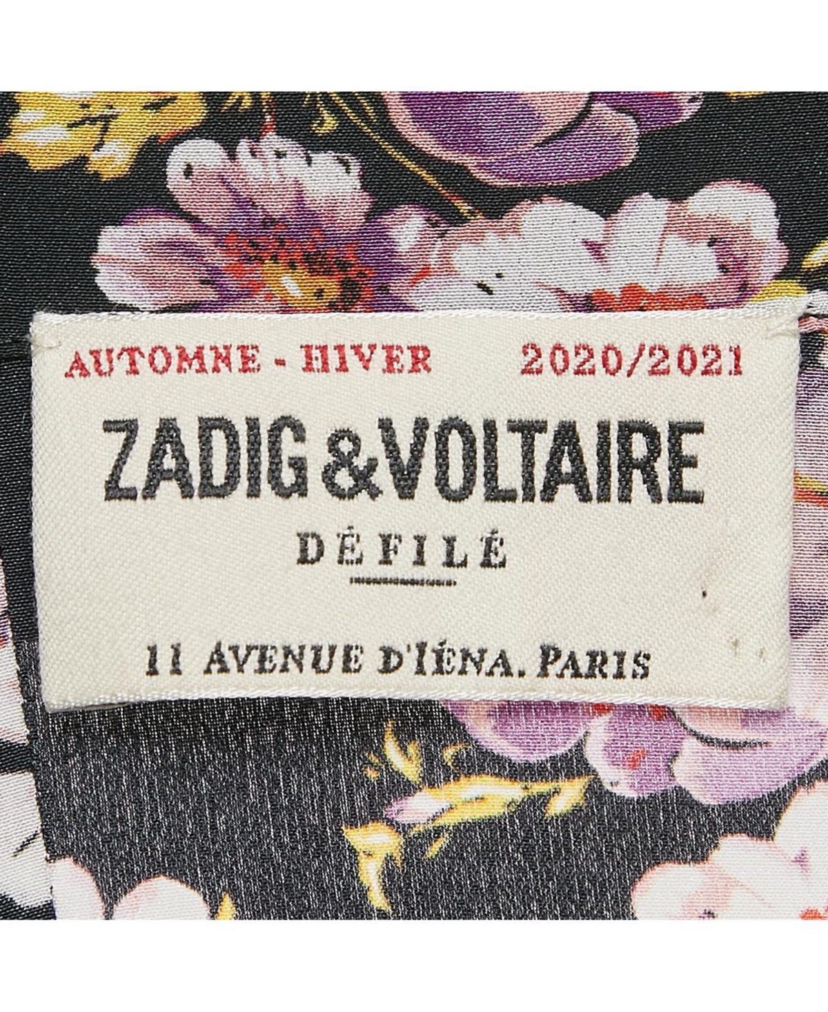 Pre-Owned Zadig & Voltaire Women's Black Floral Print Silk Pleated Button Front Maxi Dress