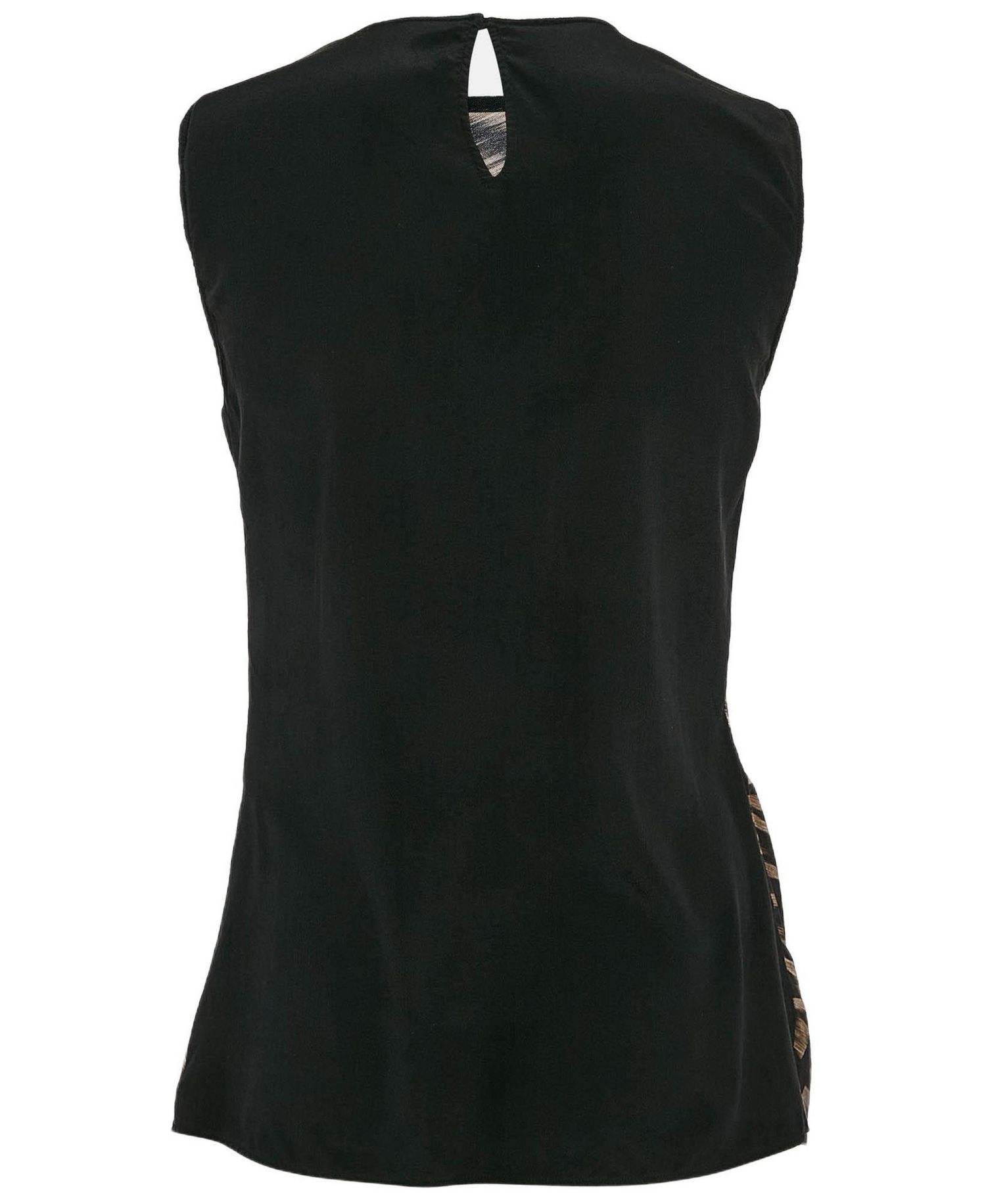 Women's Brown Leopard Print Silk Sleeveless Top