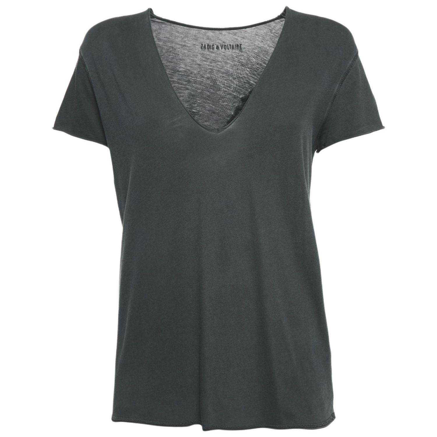 Women's Cotton Knit V-Neck Story Fishnet Top