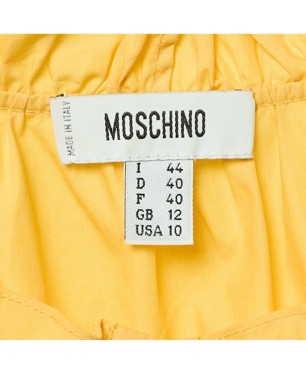 Pre-Owned Moschino Women's Yellow Cotton Tunic