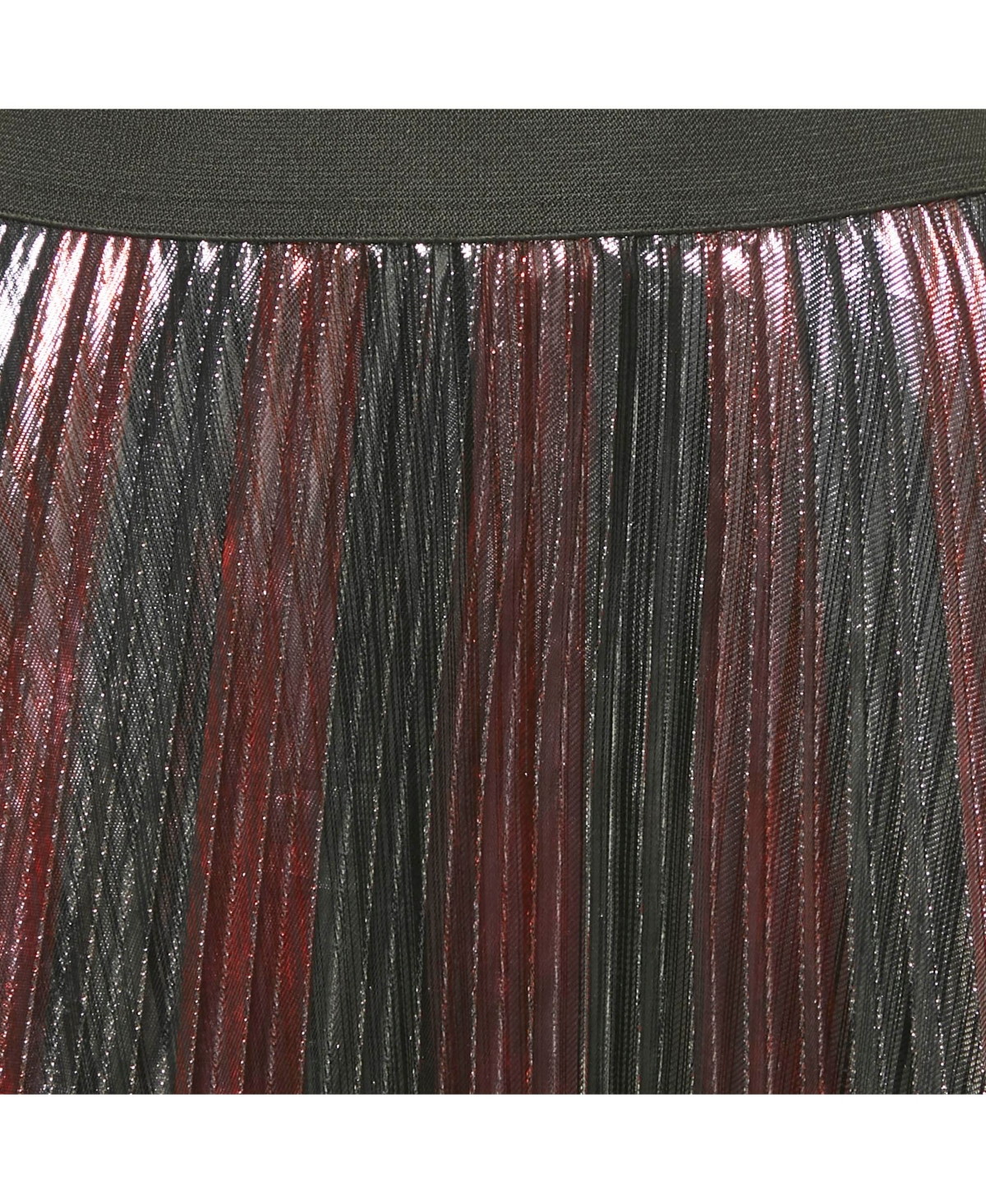 Pre-Owned Zadig & Voltaire Women's Metallic Lurex Plissé Midi Joyce Skirt