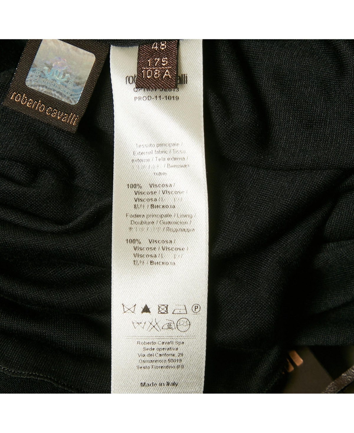 Pre-Owned Roberto Cavalli Women's Ruched Jersey Top