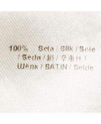 Women's White Printed Silk Chiffon Ruffled Sheer Top