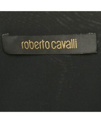 Women's Black Embellished Lace Up Jersey Top