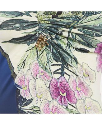 Women's Multicolor Printed Jersey Long Sleeve Top