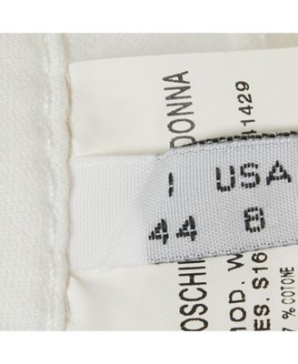 Women's Jeans White Denim Button Detail Pencil Skirt