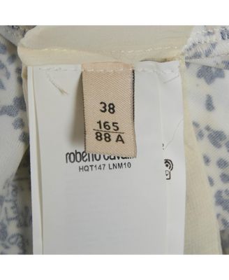 Women's White Animal Print Jersey Asymmetric Midi Dress