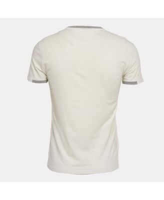 Men's Cream Printed Jersey T-Shirt
