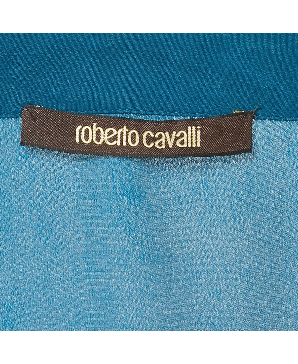 Pre-Owned Roberto Cavalli Women's Sequin Embroidered Silk Shirt