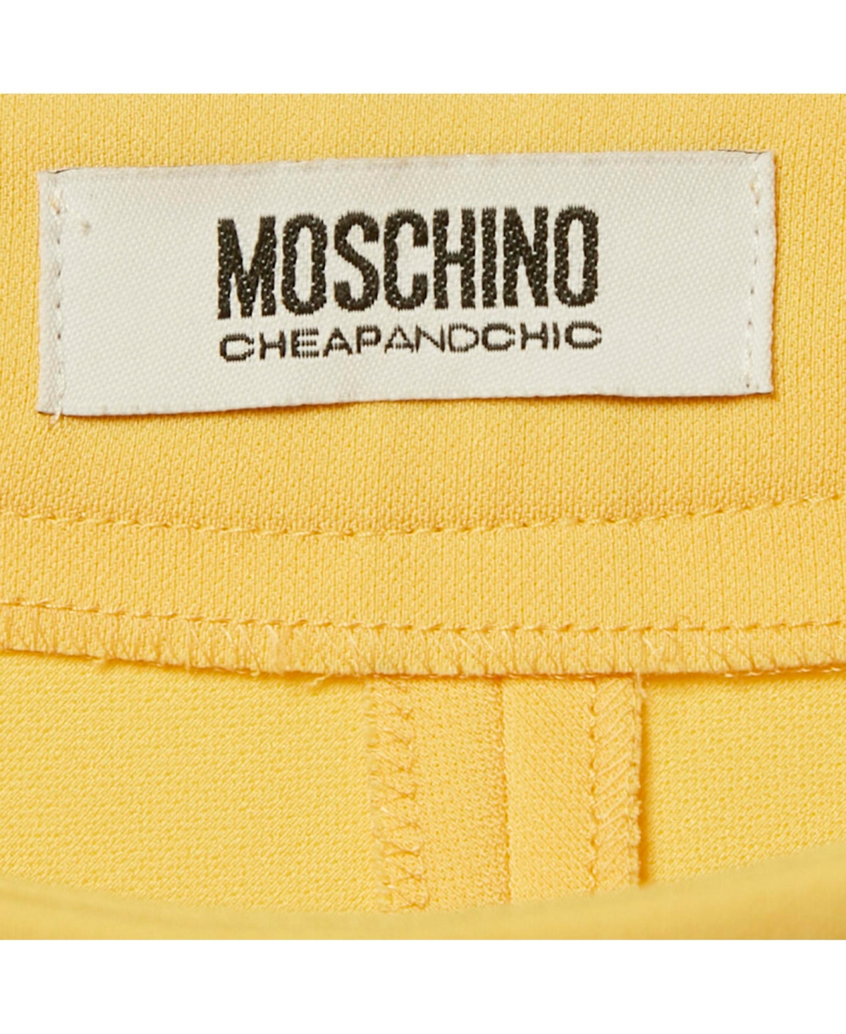 Pre-Owned Moschino Women's Cheap And Chic Yellow Crepe Flared Maxi Skirt