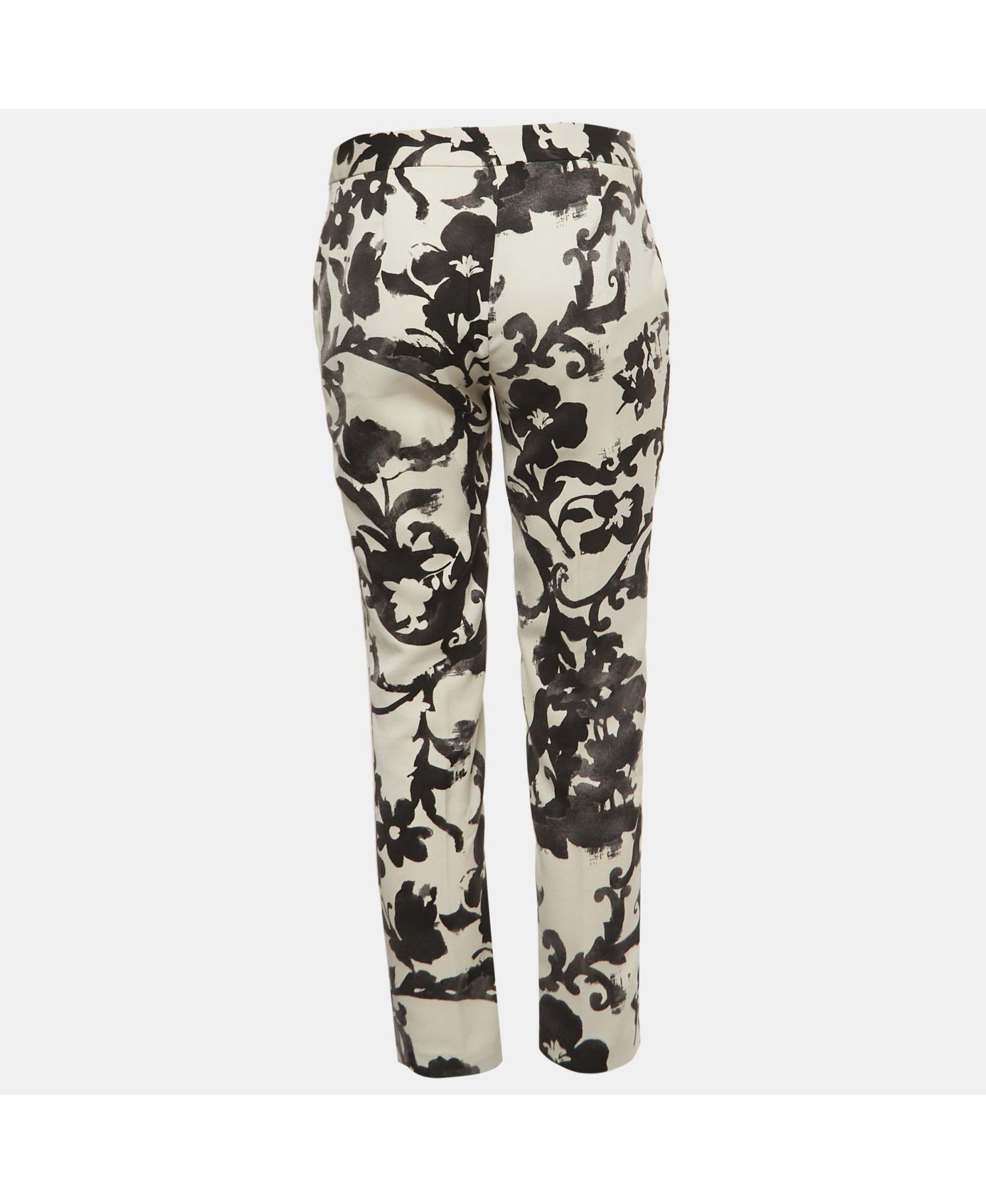 Women's Floral Print Crepe Trousers