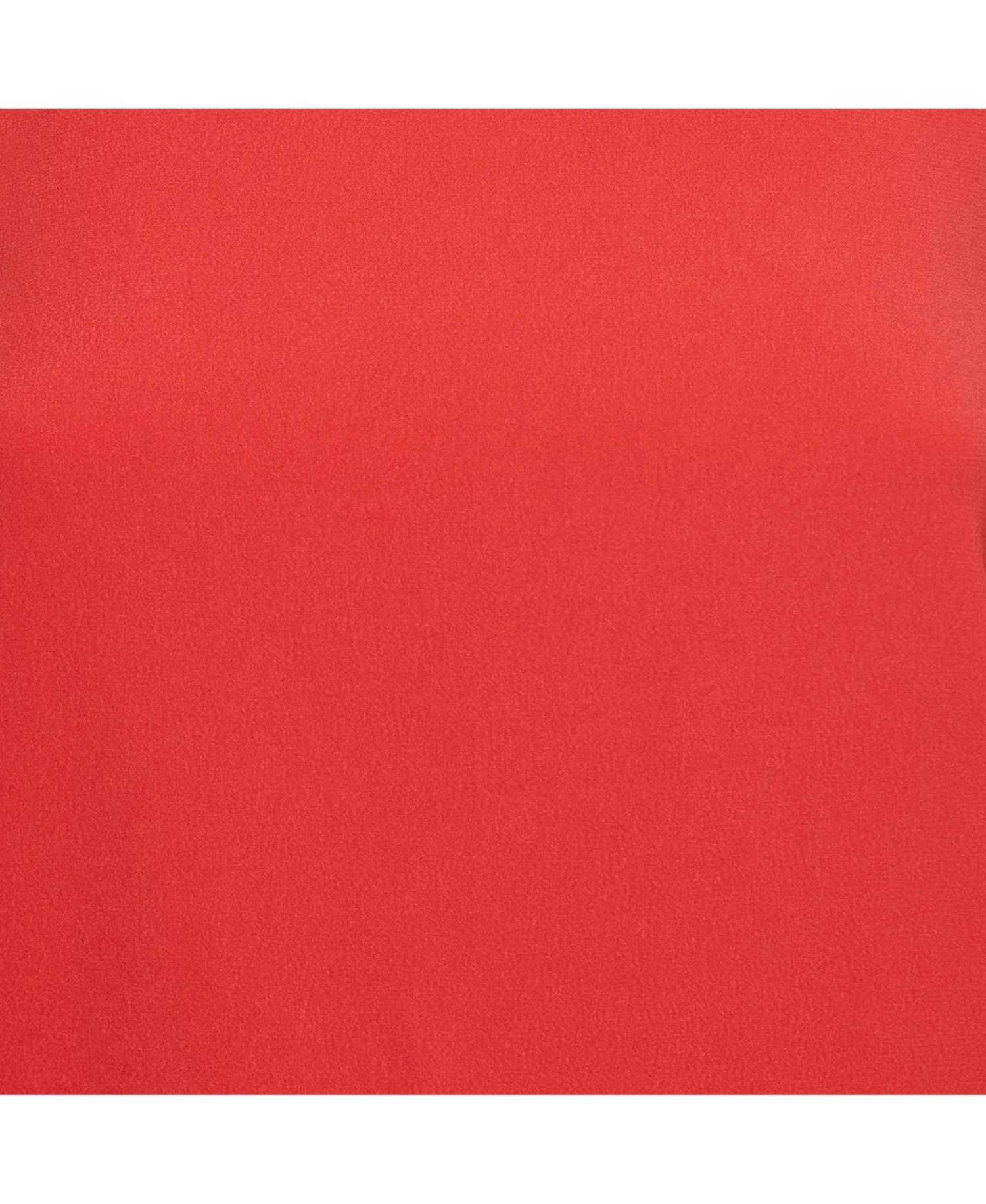 Women's Red Crepe Cut-Out Sleeveless Mini Dress
