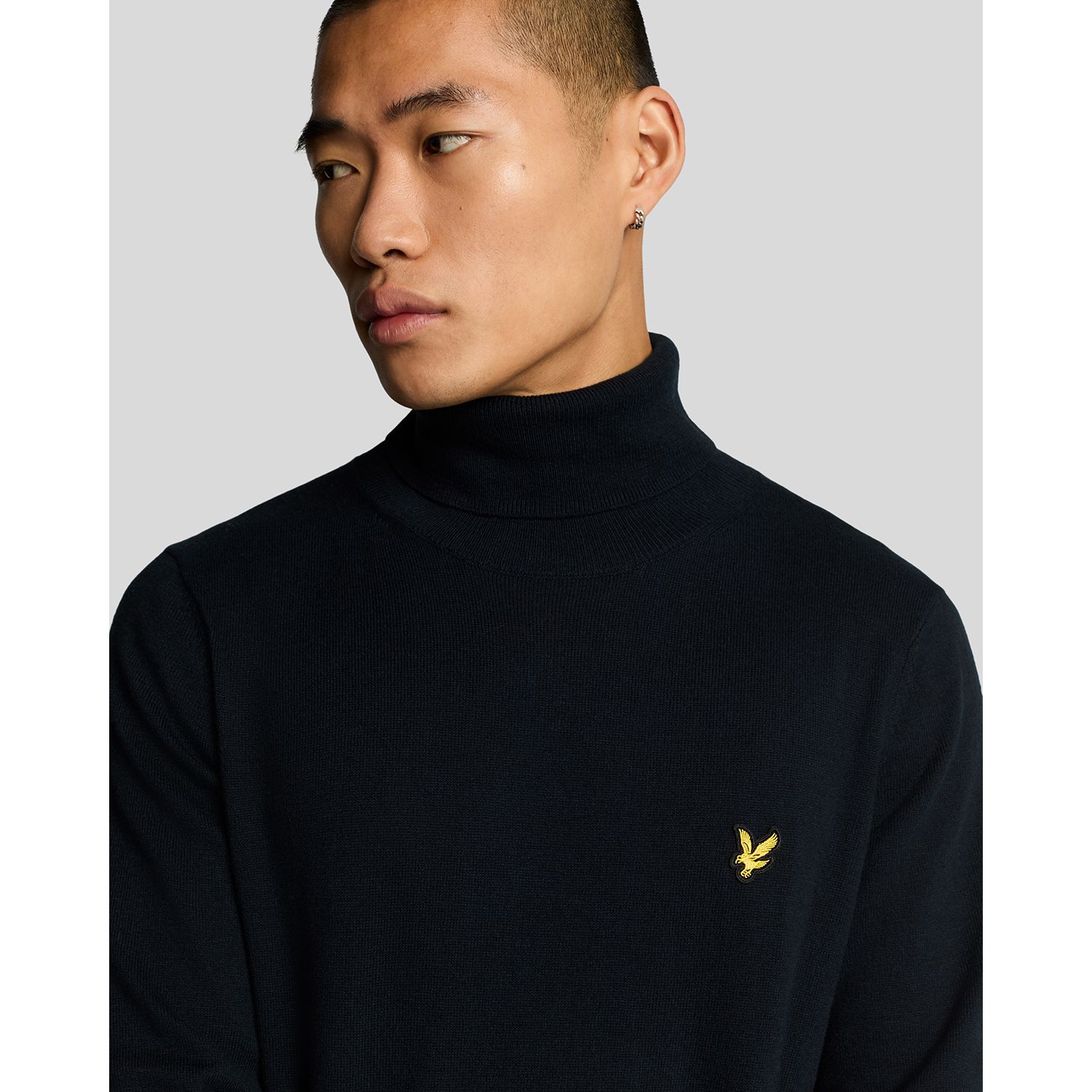 Men's Cotton Merino Turtleneck Sweater