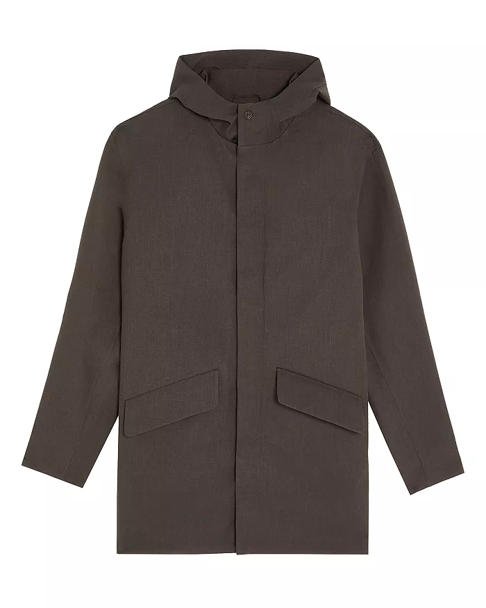 Men's Long Sleeve Hooded Military Parka Jacket - thumbnail 5